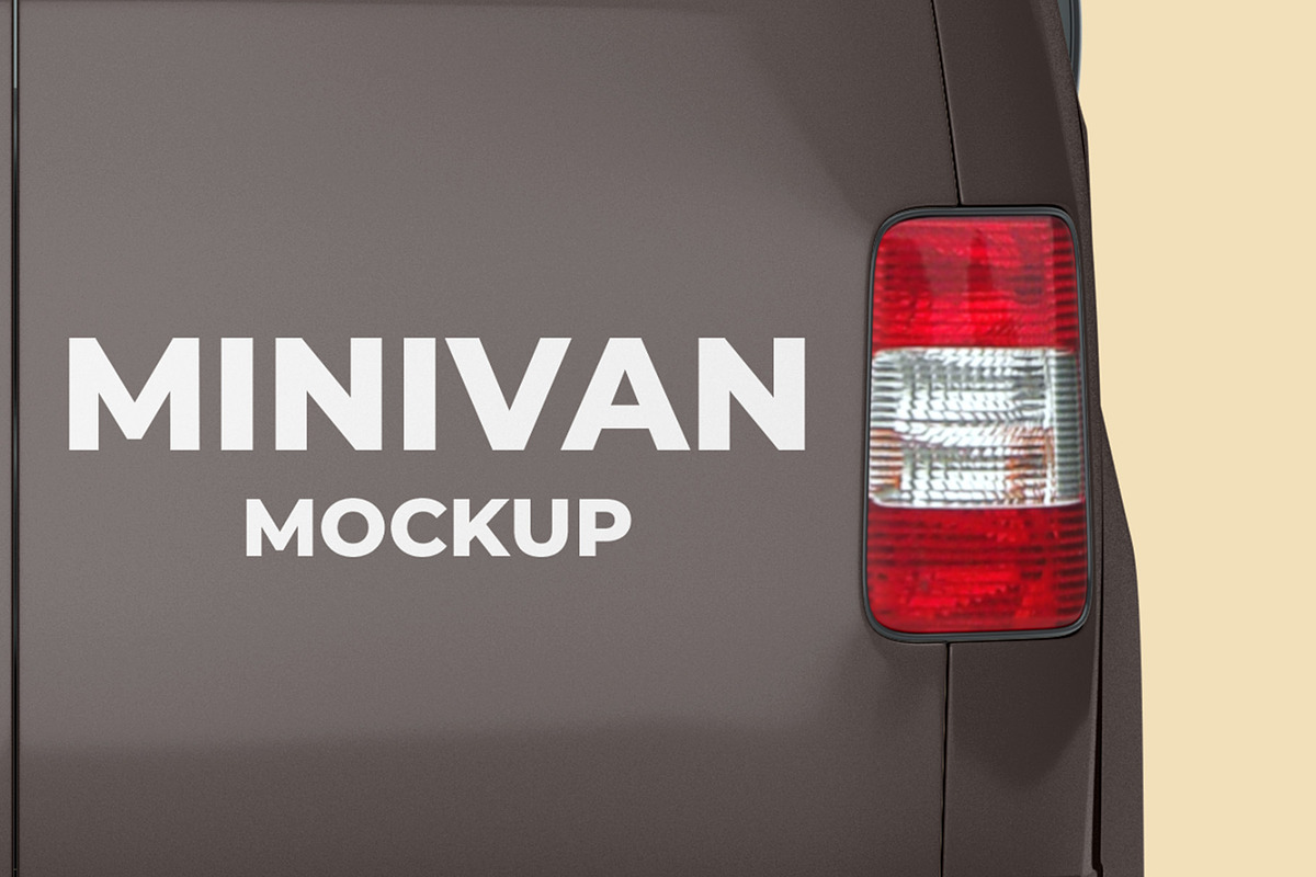 Mini Van Mockup - 6 views, an Advertising Mockup by Illusiongraphic (Photo 15 of 20)