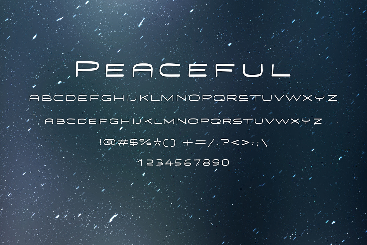 PEACEFUL font preview 2