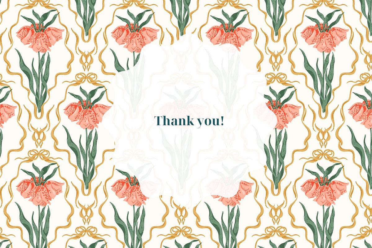 Elegant Art Nouveau Floral Pattern, a Pattern Graphic by PaperJamLab (Photo 7 of 7)