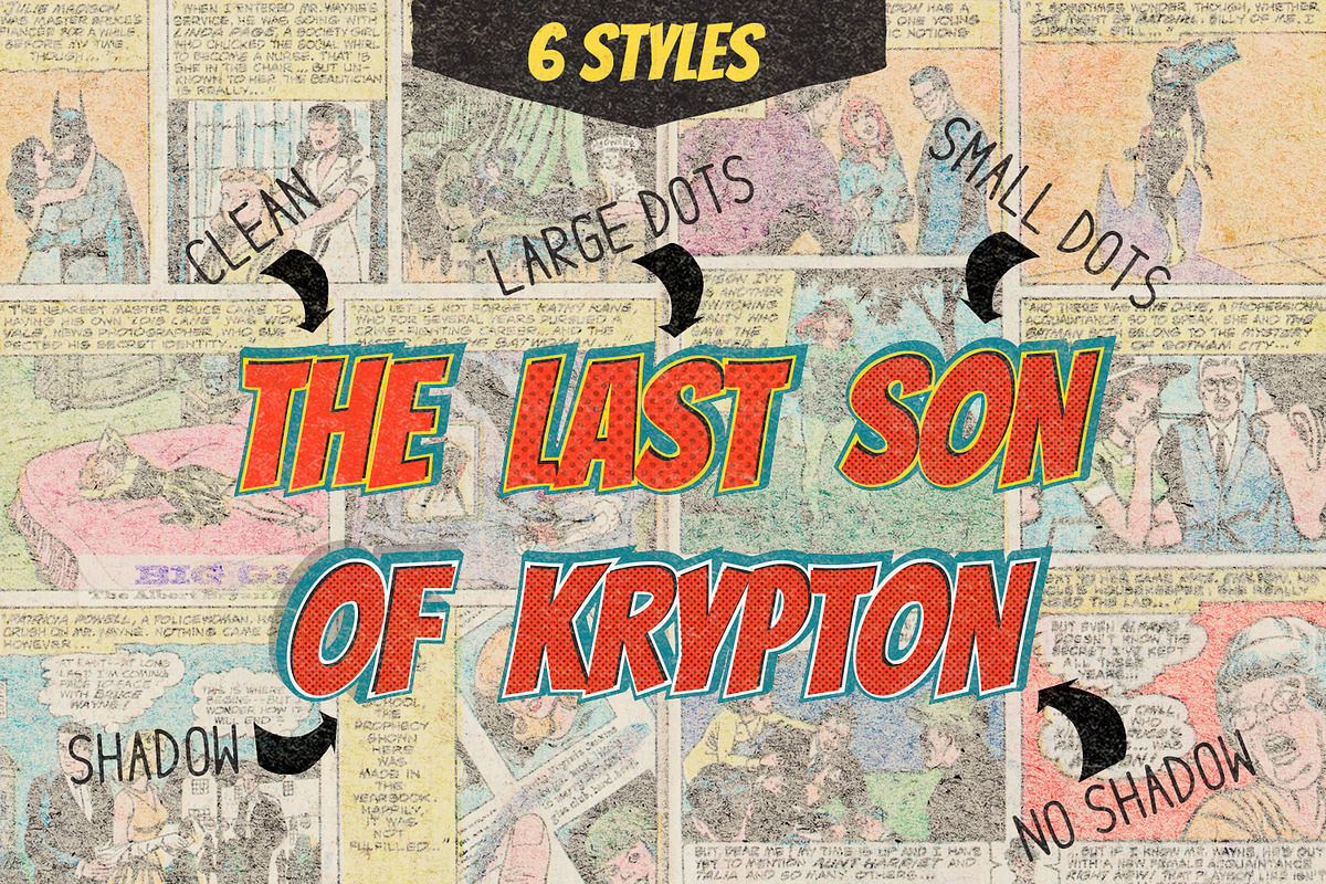 Comic Illustrator Styles, a Layer Style Add-On by Brigantine Designs