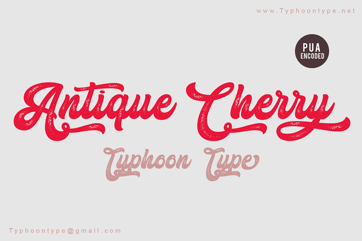 Antique Cherry font