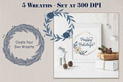 Blue & Gold Christmas Clipart, an Animal Illustration by The Audacious Brush (Thumbnail 11 of 16)