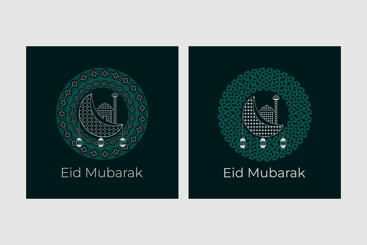 Eid Mubarak Design, a Decorative Illustration by Lakhan1998 (Photo 5 of 6)