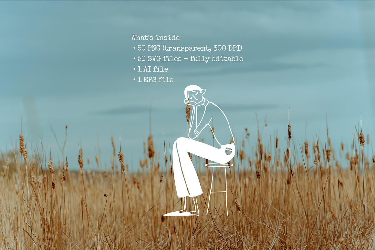 Just People: Minimal Line Art, a Person Illustration by Veyla (Photo 7 of 11)