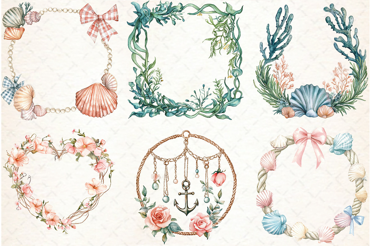 Coquette Coastal Fisherman Frame, an Illustration by Libby Wishes (Photo 11 of 12)