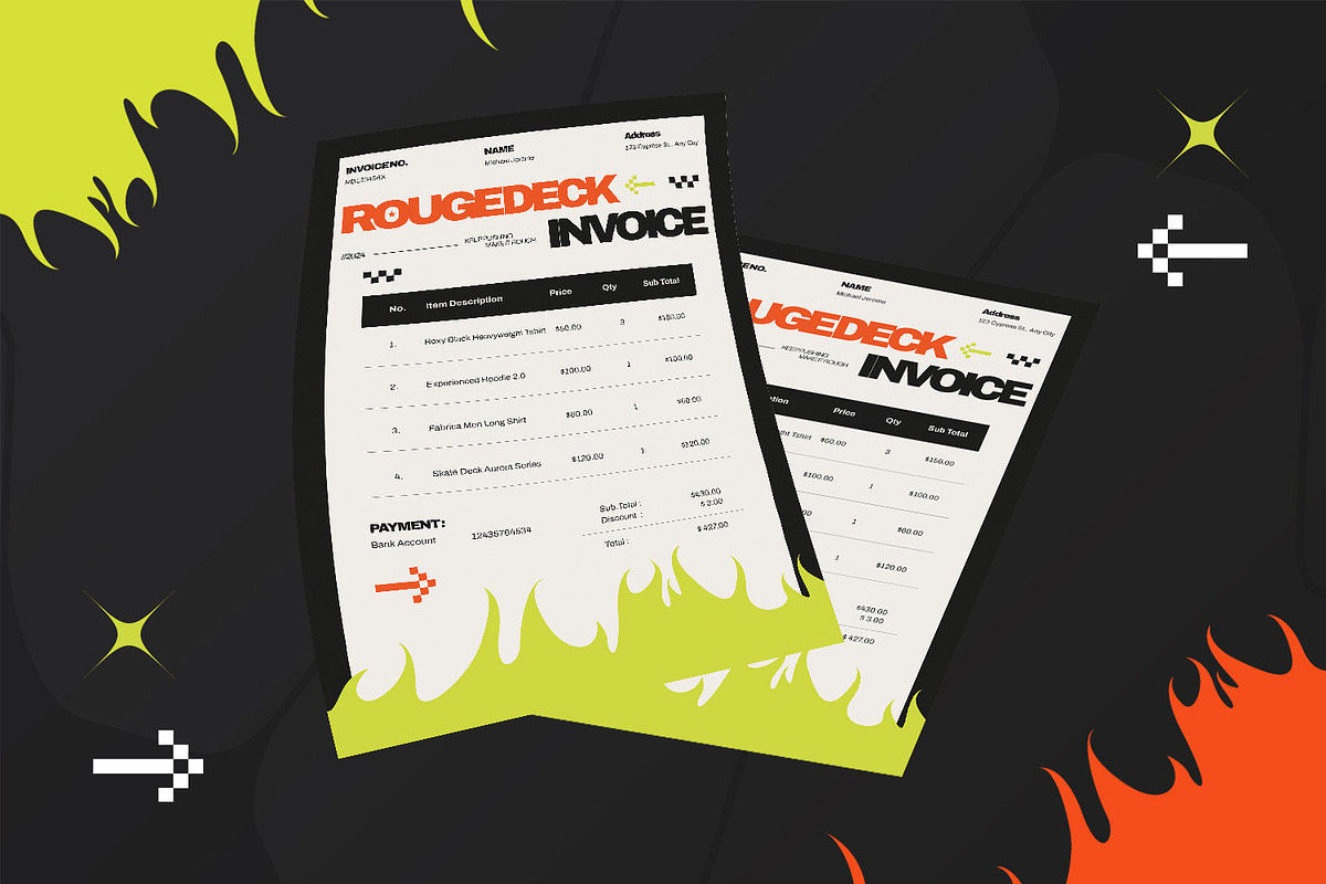 Rouge Deck - Invoice Template, a Print Template by StreaksideStd (Photo 3 of 3)