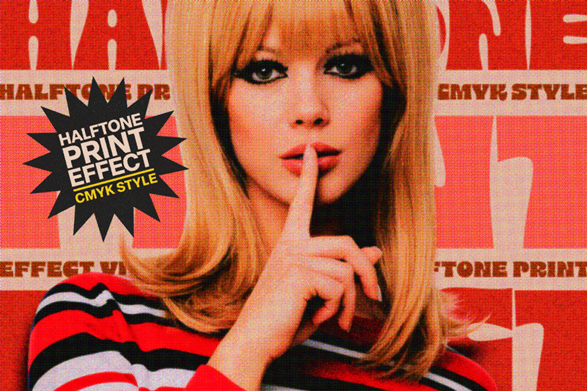 Halftone Print Effect CMYK Newspaper, a Texture Graphic by Avelina Studio (Photo 1 of 4)