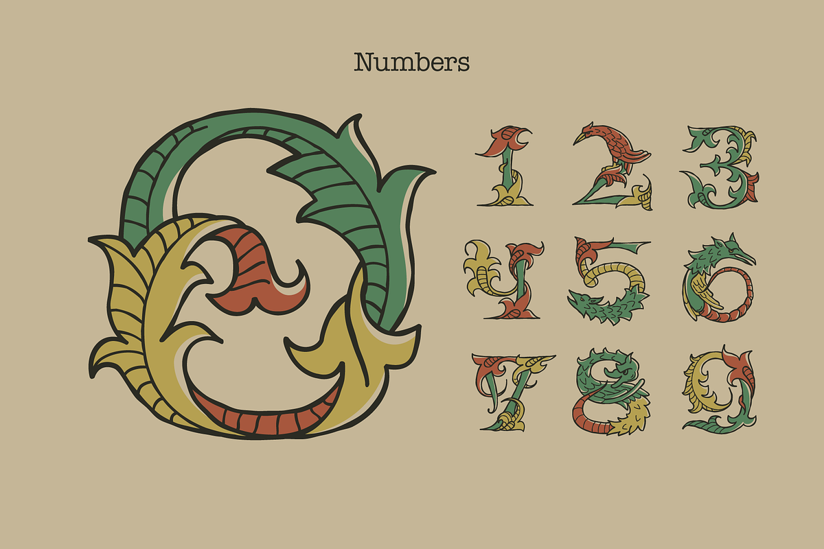 Woodcut Dropcaps, a Blackletter Font by kaer_shop (Photo 8 of 12)
