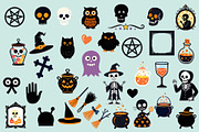 95 Spooktacular Halloween Clipart, a Seasonal Illustration by Sharon Schwalbe (Thumbnail 2 of 9)