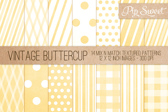 Vintage Buttercup 14 Pattern Set preview 4