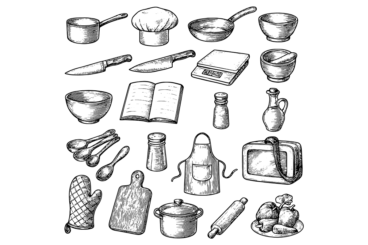 Kitchen Tools  Set, an Object Graphic by RT Studio