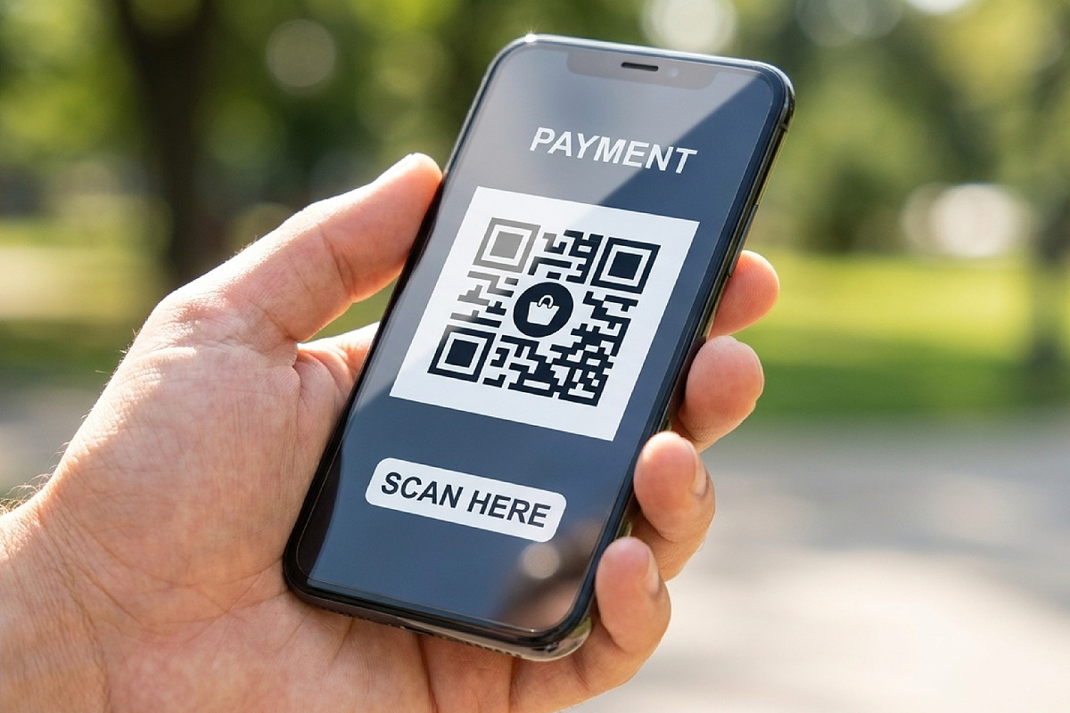Qr Code Scanning and Mobile Payment, a Technology Illustration by Saba Vector (Photo 3 of 3)