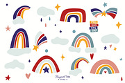 Unicorns and Rainbows Clipart, an Object Graphic by Happiestsim (Thumbnail 4 of 4)