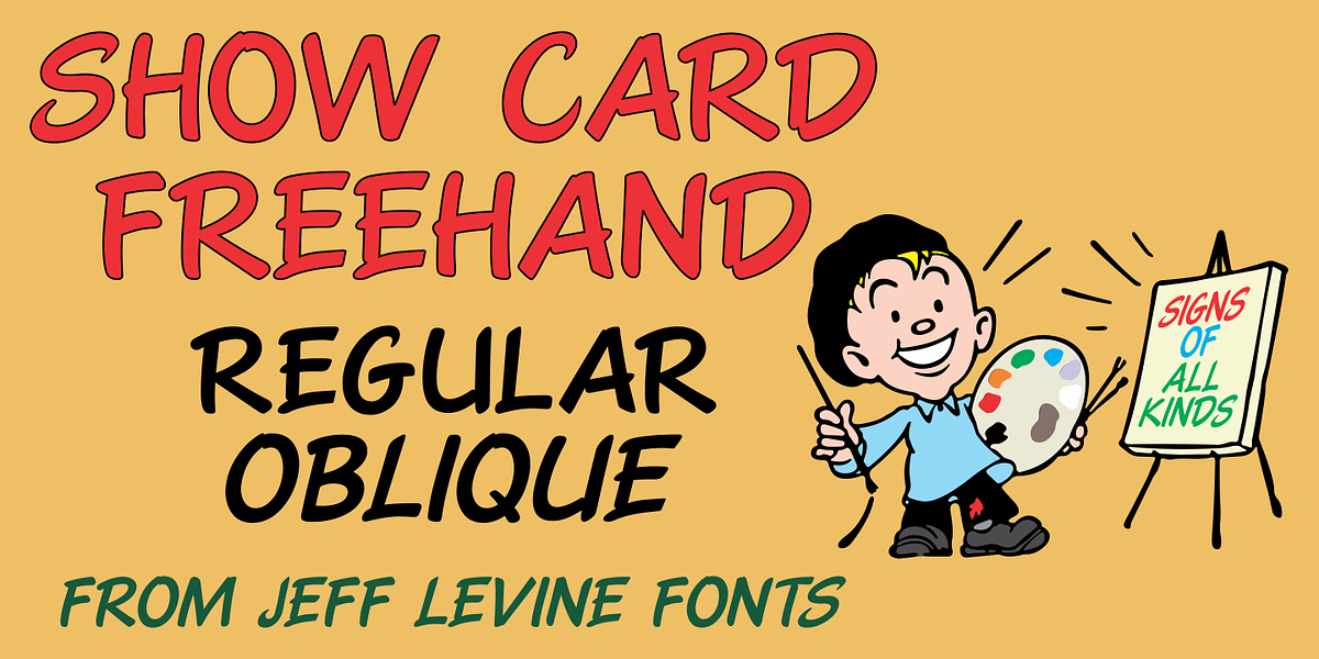 Show Card Freehand JNL, a Handwritten Font by Jeff Levine Fonts (Photo 1 of 5)