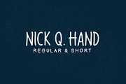Nick Q Hand Font, a Sans Serif Font by nickqtx (Thumbnail 1 of 5)