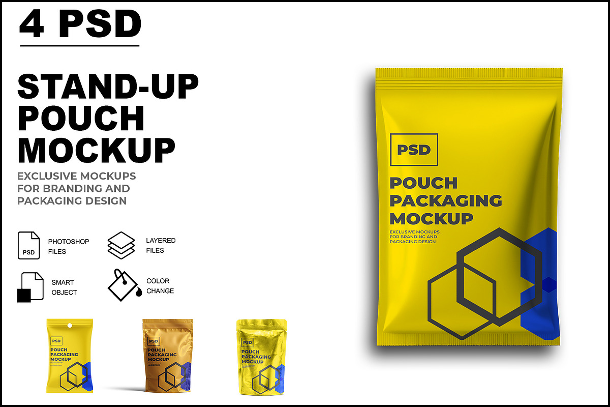 Stand-Up Pouch Mockup, a Product Mockup by GraphicsPixel (Photo 1 of 6)