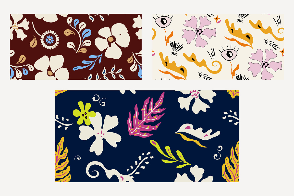 Abstract Floral Patterns, a Pattern Graphic by Trisuphat (Photo 4 of 8)