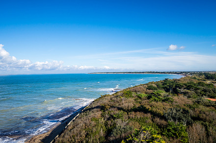 Coastline and seascape view from the Whale lighthouse, in Re isl, a Nature Photo by GoodGoods