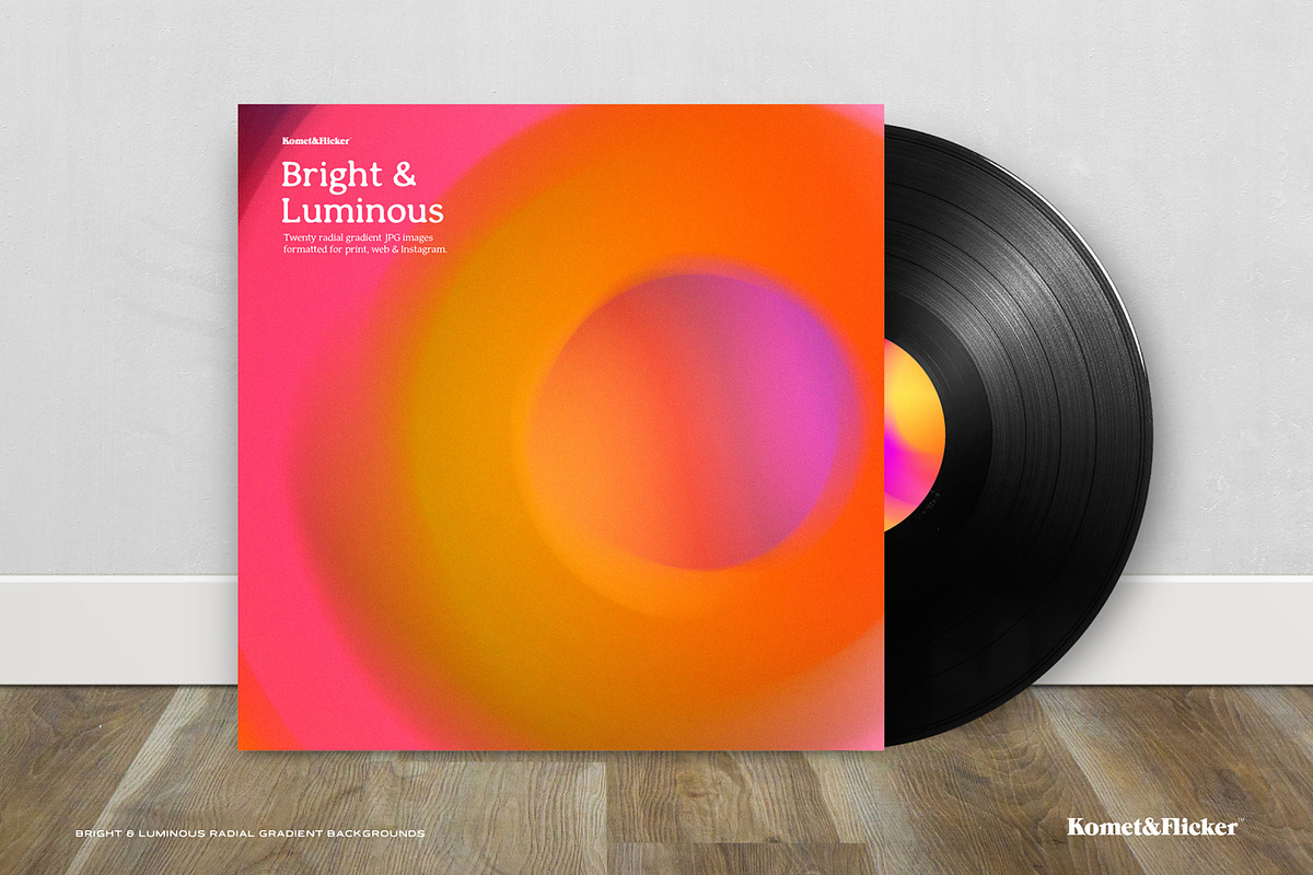 Bright & Luminous Radial Gradients, a Background Graphic by Komet & Flicker (Photo 7 of 14)