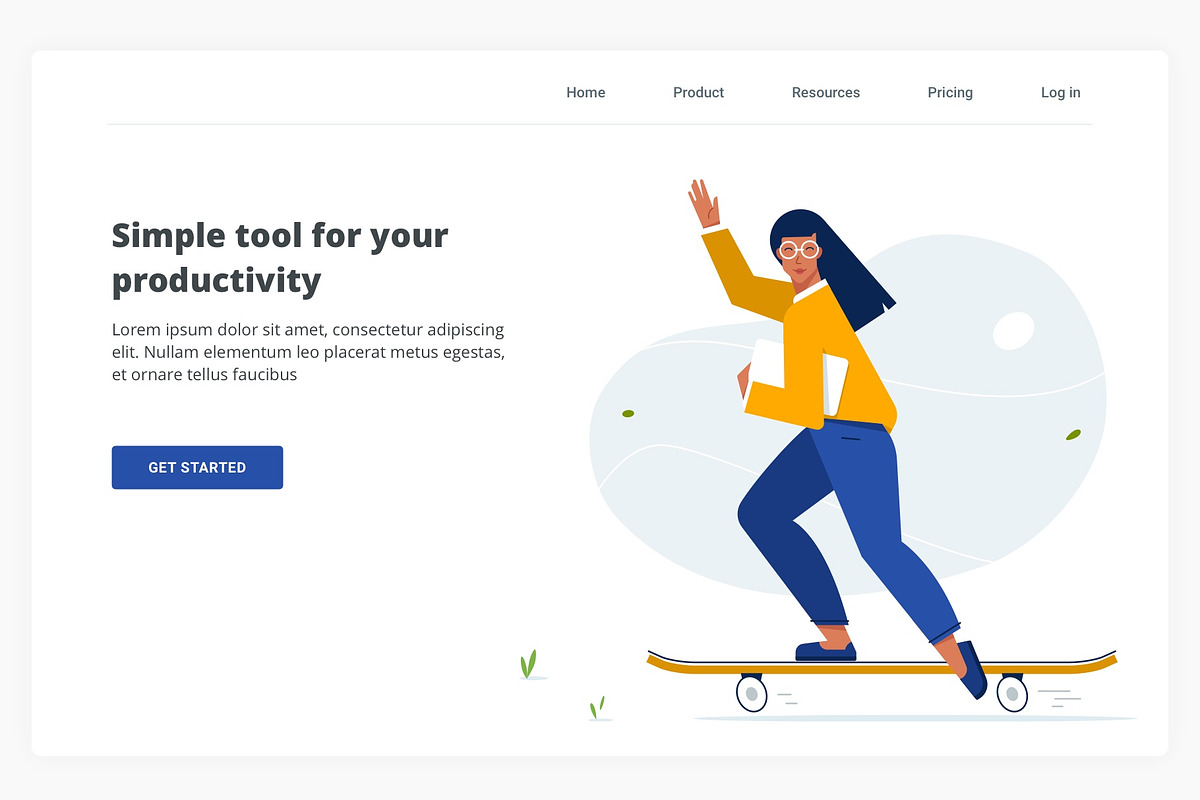 4 vector illustrations, a Person Illustration by Librebird (Photo 5 of 6)