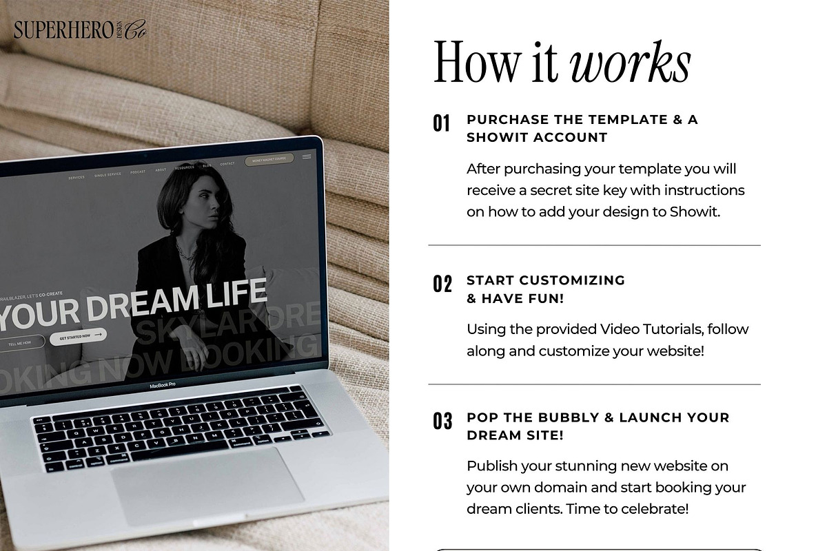 Showit website template for coach, a Websites & App Template by Superhero Design Co. (Photo 5 of 7)