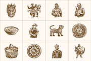 225 Vintage Heritage and History, a Person Illustration by Prosymbols (Thumbnail 10 of 11)