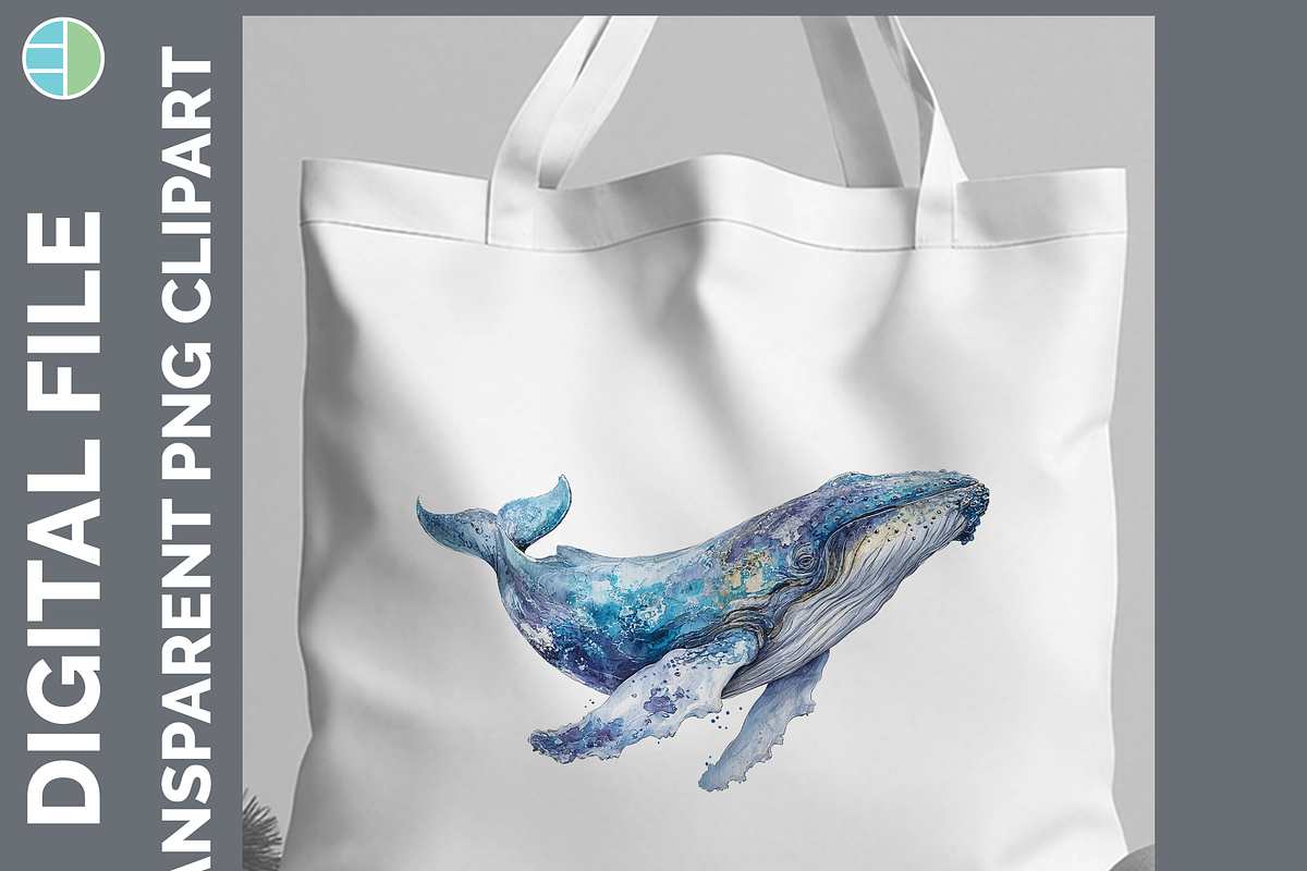 Whale Illustration Bundle, 20 PNG, an Animal Illustration by Enliven Designs (Photo 2 of 8)