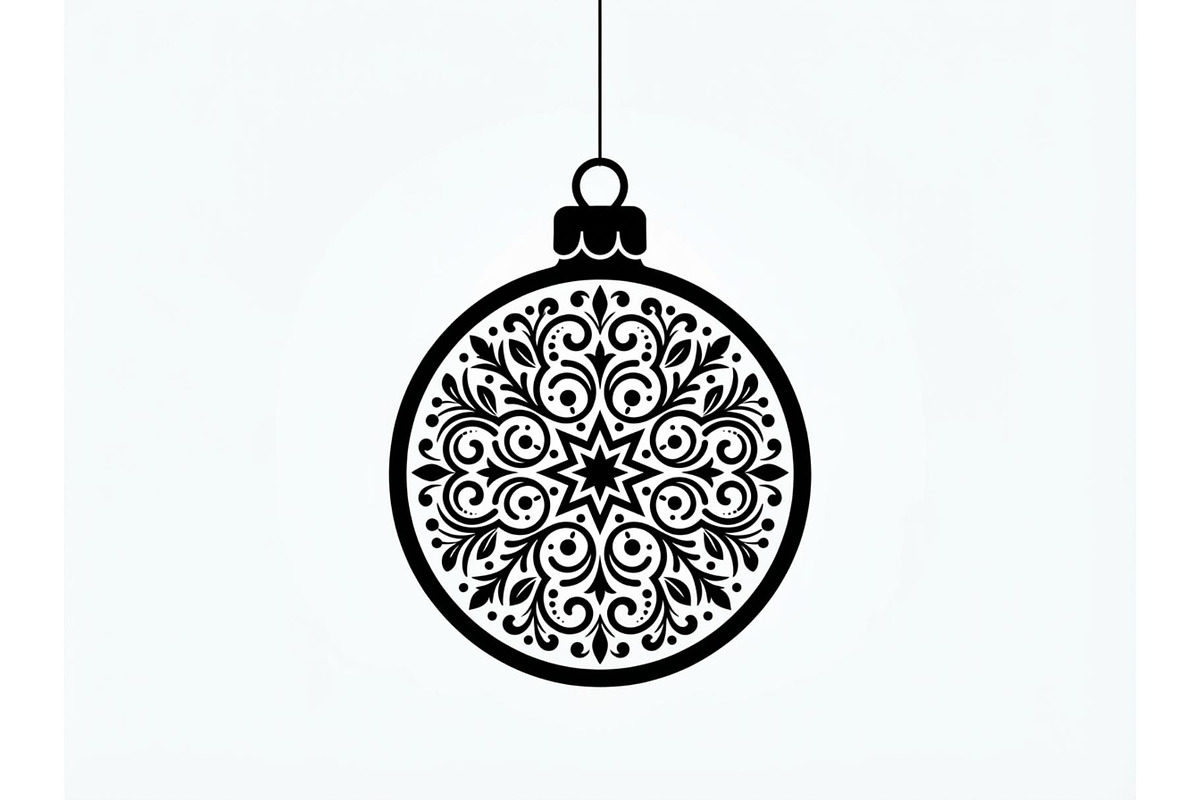 Festive Filigree Bauble Silhouette, an Object Graphic by Creativeshirt (Photo 2 of 5)