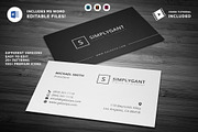 Simple Professional Business Cards, a Stationery Template by Galaxiya (Thumbnail 1 of 13)