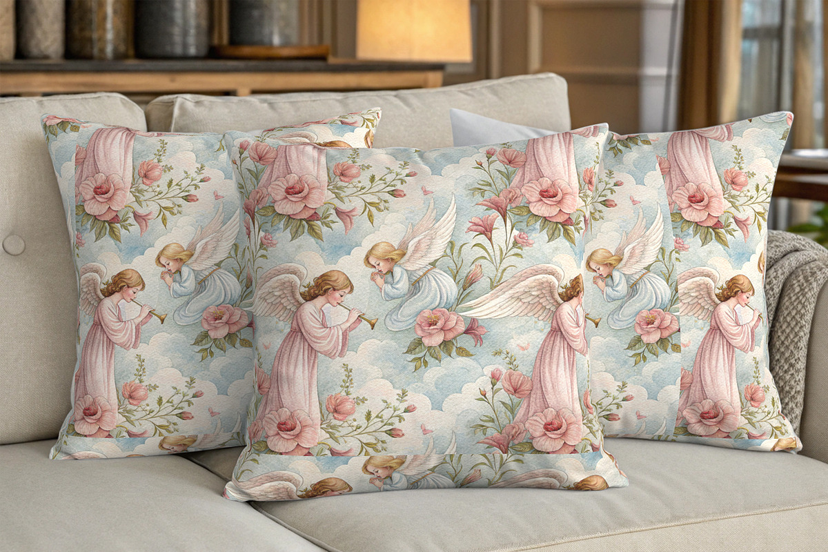 Angels and Vintage Flowers., a Pattern Graphic by Designs by Helen Trupak (Photo 2 of 14)