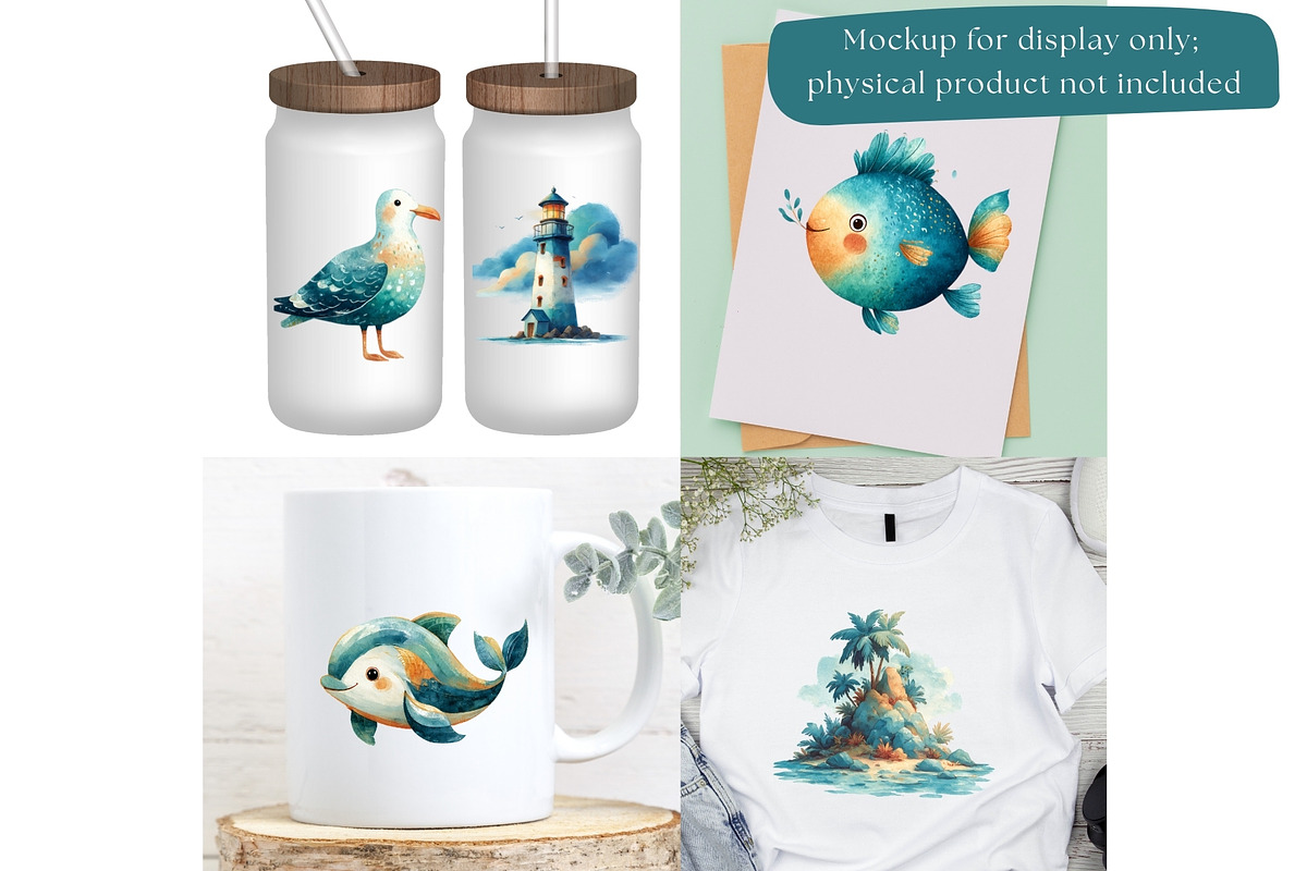 Sea Animals Clip Art Bundle, an Animal Illustration by Nicole Branger Art (Photo 12 of 19)