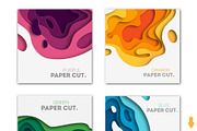 Banners paper cut, colorful set, a Flyer Template by Vitaliy Starkov (Thumbnail 2 of 11)