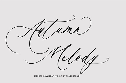 Autumn Melody // Wedding Calligraphy, a Script Font by PeachCreme