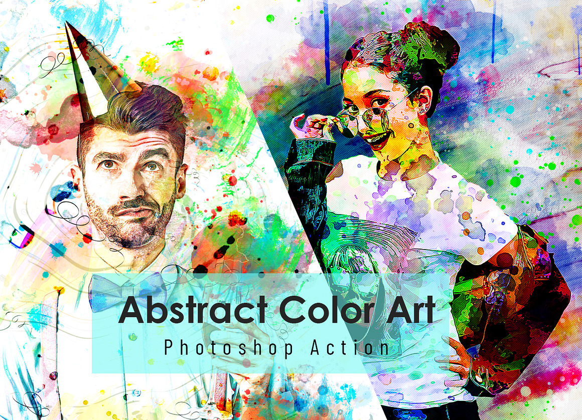 Abstract Colorful Art PS Action, an Action Add-On by Studio Retouch (Photo 1 of 16)