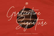 Gradientine Signature, a Script Font by MJB Letters (Thumbnail 1 of 10)