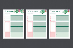 Tropical Style Weekly Planner