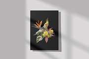 Tropical life. 100+ Parrot & flower, an Illustration by NNclipart (Thumbnail 7 of 14)