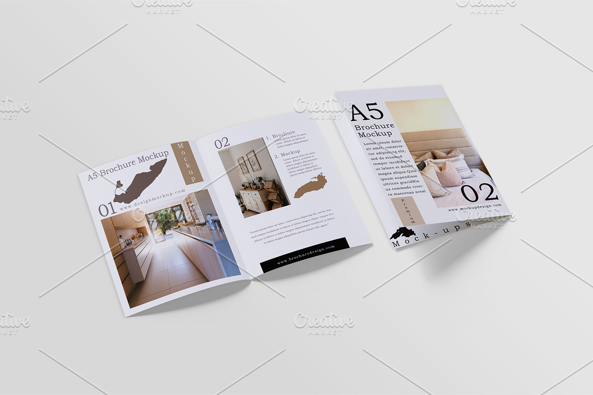 A5 Bifold Brochure Mockup Bundles, a Books & Magazine Mockup by Ambo Ampeng (Photo 16 of 26)