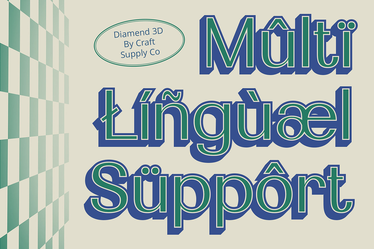 Diamend 3D, a Sans Serif Font by Craft Supply Co. (Photo 5 of 8)