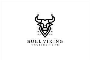 Bull Viking Logo, a Branding & Logo Template by Vectorium Studio