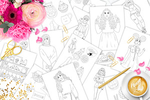 Coloring Book Halloween, a Person Illustration by GlamArtZhanna