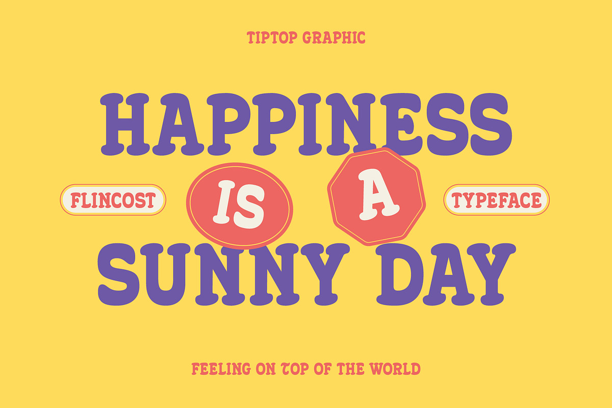 Flincost – Rounded Retro Font, a Serif Font by Tiptop Graphic (Photo 2 of 10)