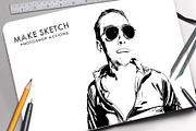 30 Modern Sketch Photoshop Actions, an Action Add-On by Jacpot007 (Thumbnail 13 of 26)