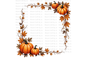 Pumpkin Wreaths and Frames, a Decorative Illustration by Bloom Craft Creations (Thumbnail 10 of 12)
