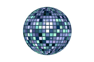 Shiny disco ball halftone, an Illustration by Things for designers