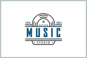 Vinyl Music Record Studio Logo, a Branding & Logo Template by Atlantis X Nurman Arbai