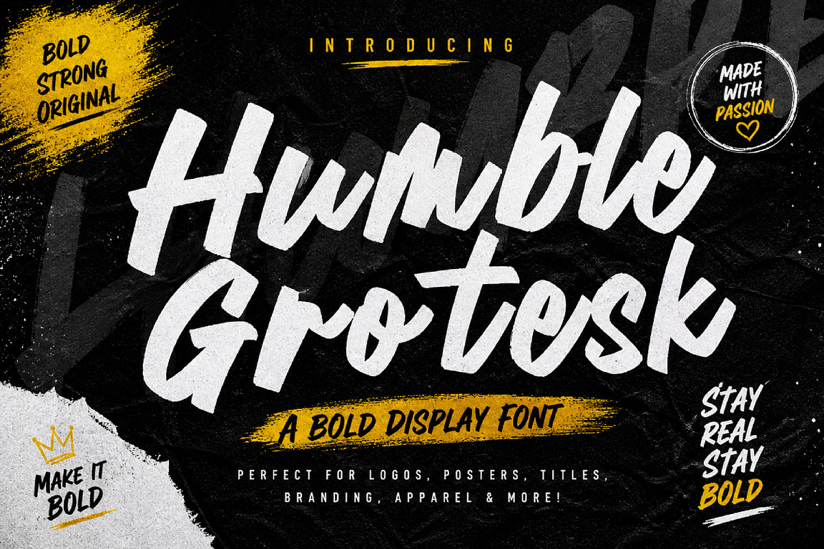 Humble Grotesk, a Handwritten Font by Wow Magic (Photo 1 of 3)