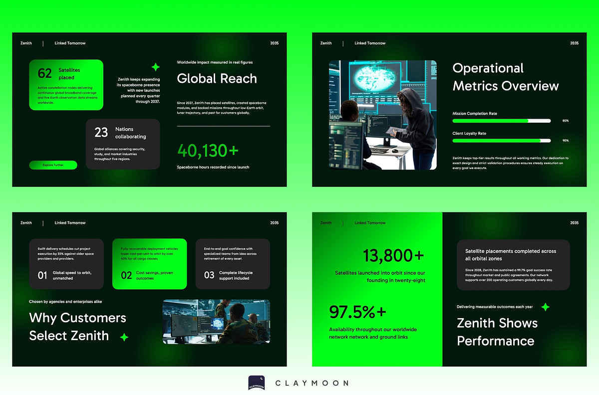 Space Technology Company Profile, a Presentation Template by Claymoon Lab (Photo 5 of 7)