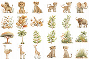 Safari Friends Animals collection, an Illustration by DreamCafeArt (Thumbnail 2 of 10)