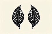 Leaf Earring Silhouette Bundle, an Object Graphic by Creativeshirt (Thumbnail 11 of 16)